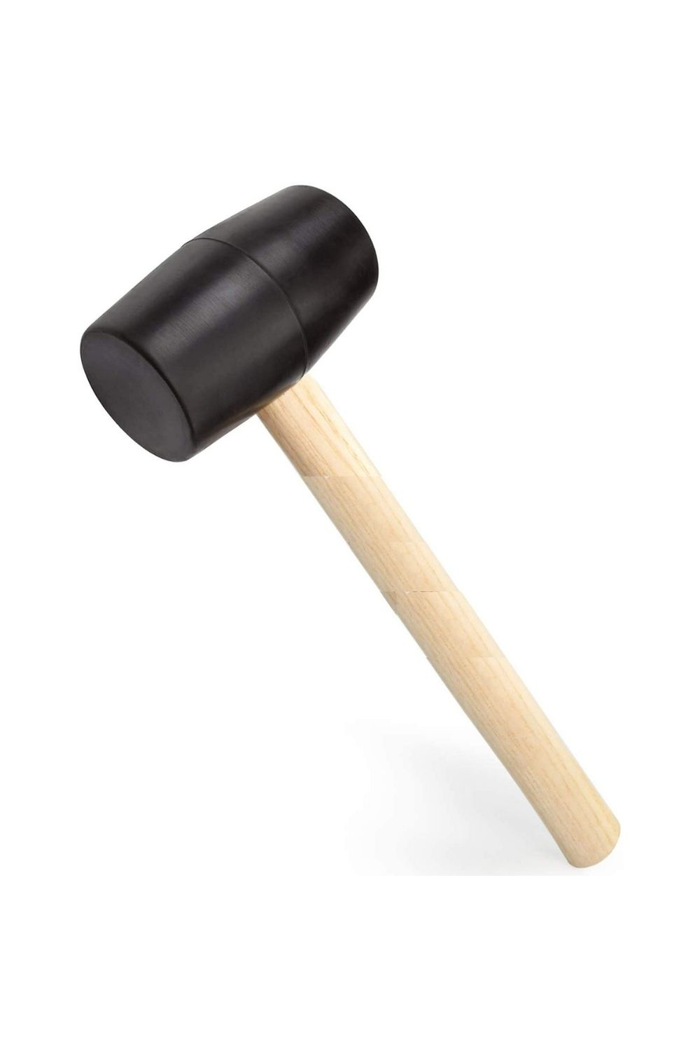 Rubber mallet with wood handle