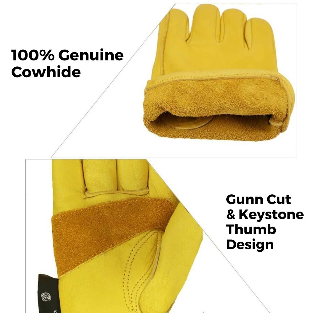 Leather gardening gloves - s-small: image 3
