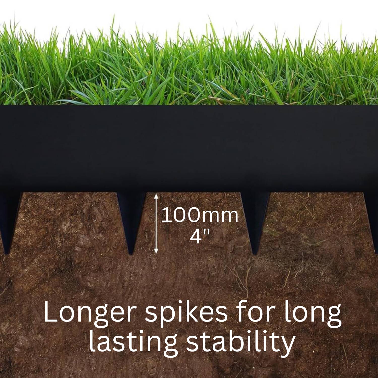 Black steel garden edging: image 2
