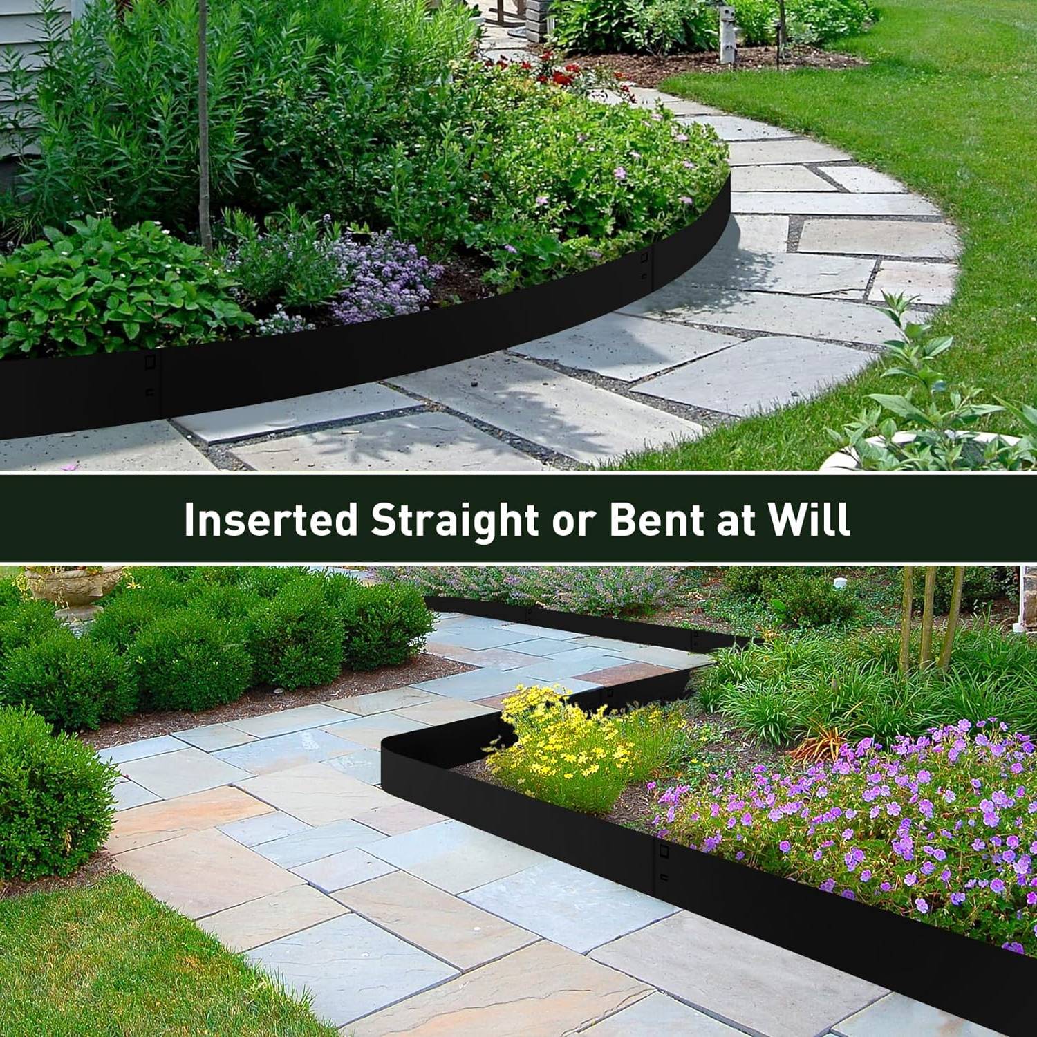 Black steel garden edging: image 3