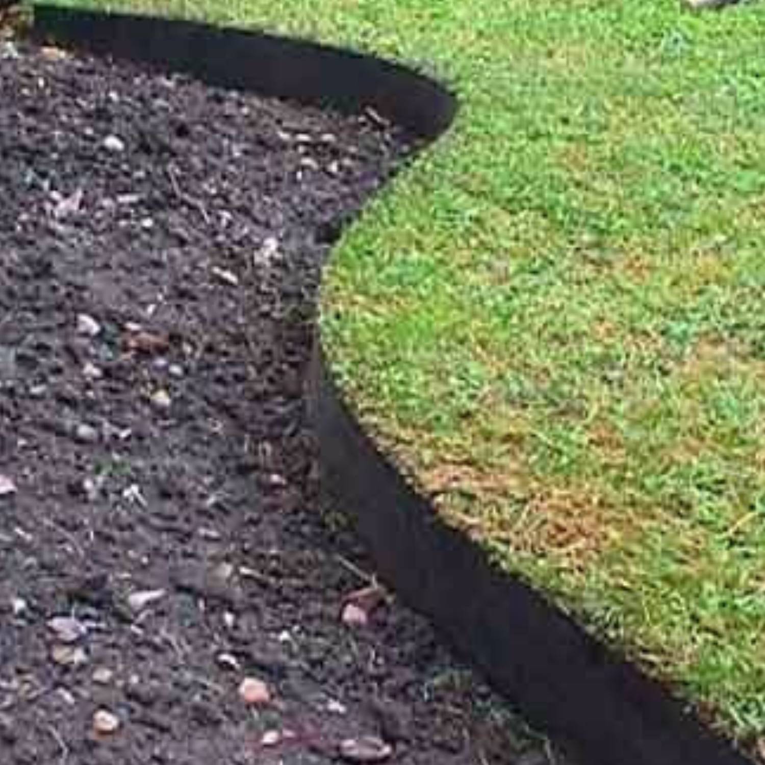 Black steel garden edging