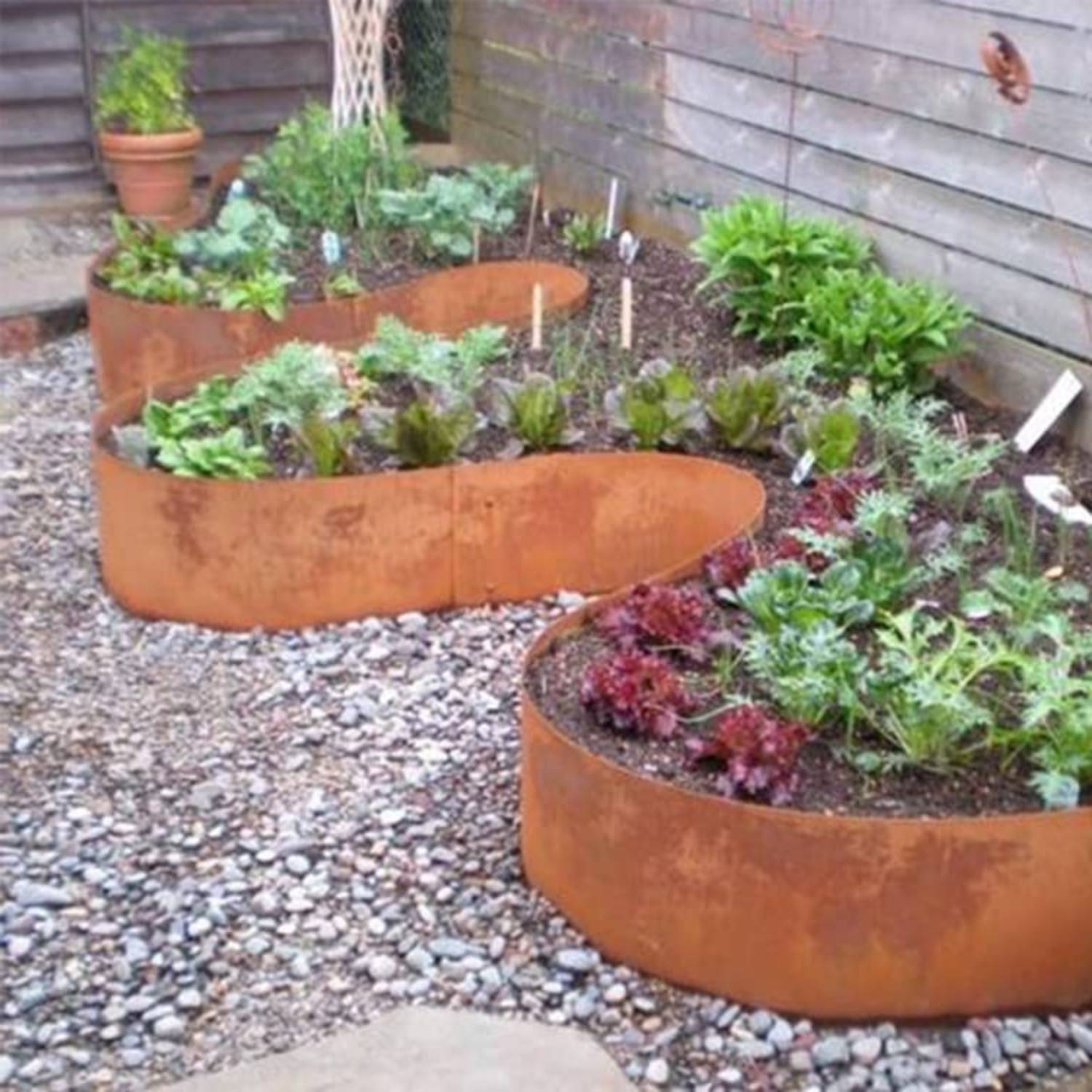 Corten steel garden edging: image 4