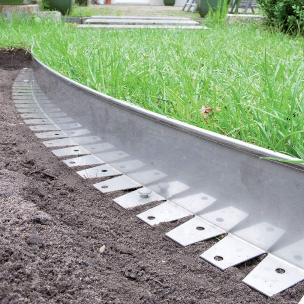 Stainless steel garden edging - 50mm Face Height (per m): image 3