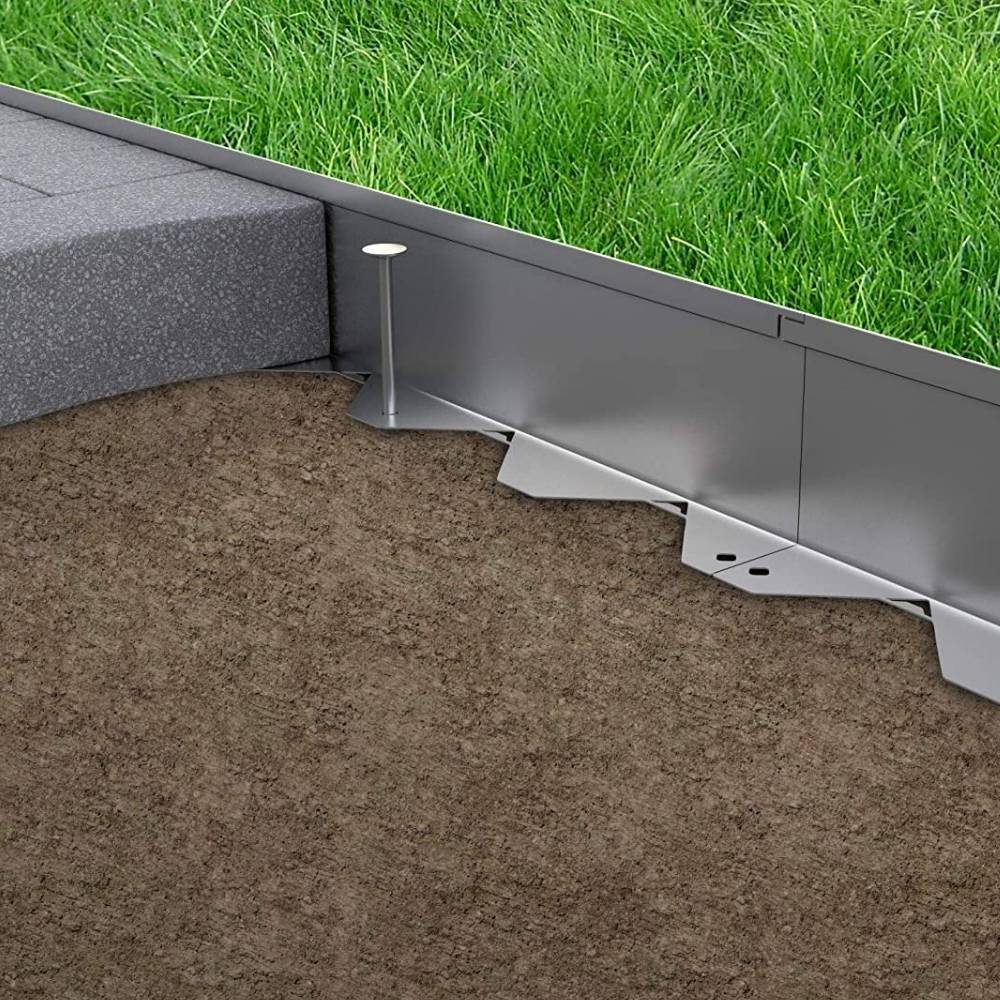 Stainless steel garden edging - 50mm Face Height (per m): image 6