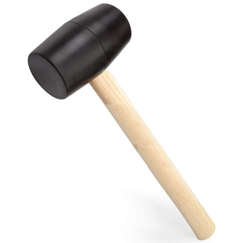 Rubber mallet with wood handle: image 3